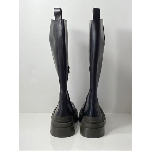 Bottega Veneta Tire rubber-trimmed leather zip knee boots size 40 - Picture 7 of 12